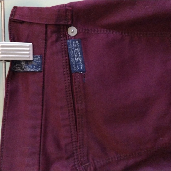 Women's 7 for all mankind zipper  burgundy cropped skinny 24 - Picture 9 of 10